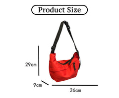 SYGA Women's Western Crossbody Bag, Large Capacity, Zipper Closure, Adjustable Strap (Red)