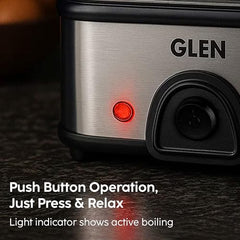 Glen Electric Kettle with Steamer 1.5L, 600W | Multipurpose Kettle for Tea, Coffee, Milk, Eggs, Soup & Noodles | Egg Boiler, Food Steamer, Dual Heat Settings, Auto Shut-Off SA9016 MCK