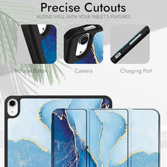 Robustrion Case Cover for iPad Air 11 inch Cover M4 / M3 / M2 / iPad Air 5th Generation Cover/iPad Air 4th Generation with [Pencil Holder] for iPad Air 11 inch M4 M3 M2 /Air 4 5 10.9" - Black