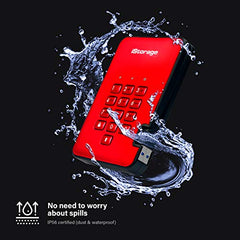 iStorage diskAshur2 256-bit 256GB USB 3.1 secure encrypted solid-state drive - Black IS-DA2-256-SSD-256-B