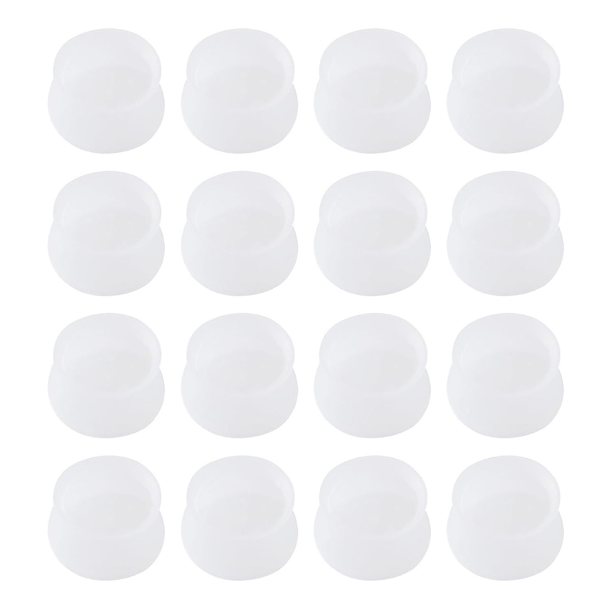 SYGA Pack of 16 Silicone Chair Foot Covers, Non-Slip Table Leg Pads, Silent & Wear-Resistant Protective Covers(White Transparent)