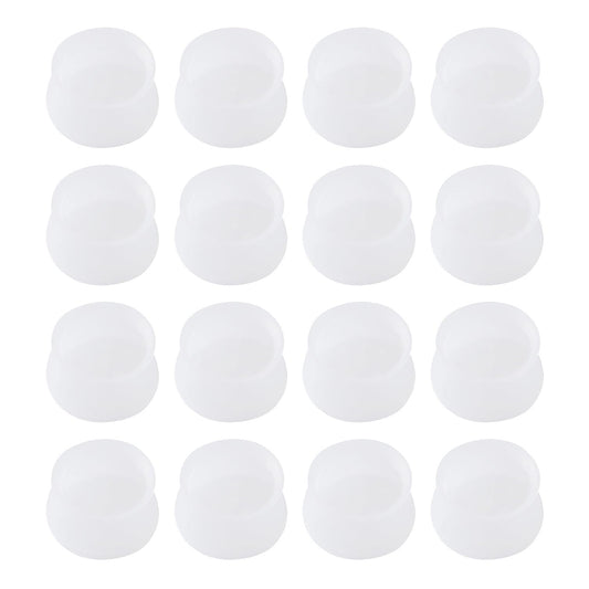 SYGA Pack of 16 Silicone Chair Foot Covers, Non-Slip Table Leg Pads, Silent & Wear-Resistant Protective Covers(White Transparent)