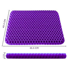 FOURTHSKY Silicone Gel Seat Cushion, Rectangular Office Chair, Car Seat & Wheelchair, Orthopedic Pressure Relief, Non-Slip Washable Cover, Ergonomic, Home, Travel, Desk Chair