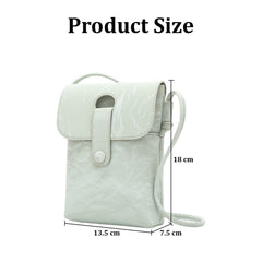 MOMISY Women Crossbody Mini Sling Bag PU Leather Small Shoulder Purse(Light Green)