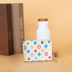 SYGA Card Bag Multi-Card Business Card Bag Zipper Coin Purse Card Holder Supports(Star-White-Style-9)