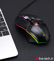 Live Tech Evon Wired Gaming Combo with LED Backlit USB Keyboard and Mouse Set Gold Plated USB, Braided Cable (Does not Support iPad Tablet mobiles)