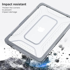 ProElite Transparent Case for MacBook Neo 13 inch 2026 Model Touch ID, Heavy Duty Honeycomb Hard Shell with Slim TPU Bumper and Fold Kickstand, Dark Blue