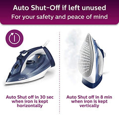 Philips Speed Pro DST3030/70 Steam iron, Green | 2400W, 40g/min Steam, 180g Steam Boost Ceramic Soleplate, Auto Shut-off, Drip Stop Technology, Large 300ml Water Tank
