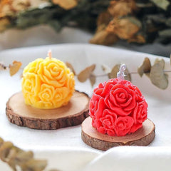 MOMISY Silicone Mold | 3D DIY Fondant Candle, Soap Mould Candy Mold I Baking Tools for Cake Chocolate Candy Ice Jelly Soap I Cake Baking Moulds I Bakeware Mold (Rose Ball)