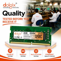 Dolgix 8GB DDR4 Desktop RAM 2133MHz | Desktop-Memory| U-DIMM | Long-DIMM | PC4-17000 | 1Rx8 Single Rank | 3-Year Warranty- (Made in India)
