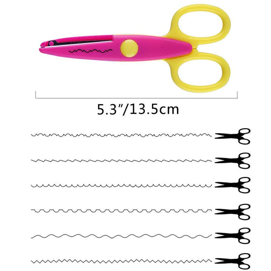 SYGA Pack of 6 Smart Paper Edger Scissors for Crafts and Scrapbook