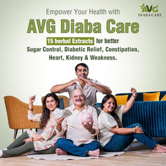 AVG Health Organics Diaba Care Karela Jamun Neem Powder 200g | Pack of 4 | Diabetes Control Ayurvedic Supplement with Arjuna, Gokhru & Triphala | Helps in Relieving Constipation | AYUSH & GMP Certified