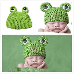 MOMISY Baby Photography Props, Frog Cap for Kids Parties Anniversaries Photography, Green