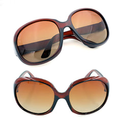 SYGA Style Large Frame Sunglasses Women's Sunglasses Fashion Sunglasses Toad Glasses (Brown)