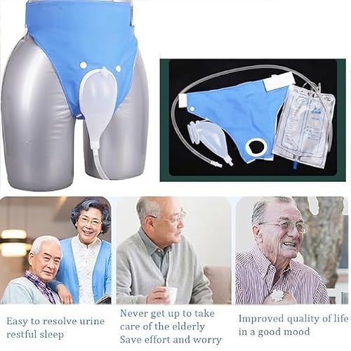 (Set Of 1) Wearable Urinal Bag, Urine Collector For Men And Women, Adjustable Reusable Silicone Material With Urine Collection Bag, Skin-Friendly And Odorless, Catheter Urine Bag, Comes With Roomy Pants. 1000Ml & 2000Ml Bags