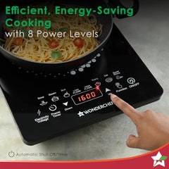 Wonderchef Easy Cook Infrared Cooktop | 2200 Watt Induction Cooktop | LED Digital Panel | Smart Touch Buttons | 2 Year Warranty