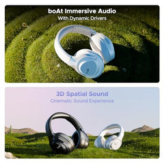 boAt Nirvana Eutopia Bluetooth Headphones with Head Tracking Function, Spatial Audio,20 HRS Playtime, ENx™ Tech, ASAP™ Charge, Hearables App(Android & iOS Compatible)(Primia Black)
