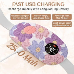BRONTIX Period Cramp Relief Massager, Cordless Heating Pad