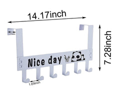 SYGA 6 Hooks Hanger Over The Door Hook Hanger(Black)