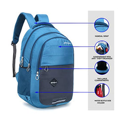 NORTH ZONE Lightweight school bags Backpacks for Boys Girls Stylish men and women Casual Travel Laptop Bag College office (BLACK)