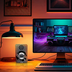 Ant Esports GS150 Computer Speakers, 2.0CH PC Speakers, in-line Volume Control, 6W USB Powered Stereo Desktop Speakers with 3.5mm AUX for PC/Laptop/Projector/Tablet/Cellphone