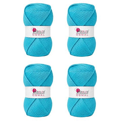 Woolco Oswal Brilon Acrylic Hand Knitting Yarn Balls Pack of 4 (50g Each) -Soft Wool Yarn for Knitting, Craft, DIY Projects, Sweaters, Scarves, Multicolor Wool Thread for Home Use (Off White)