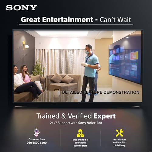 Sony BRAVIA 80 cm (32 inches) HD Ready Smart LED Google TV KD-32W825 (Black)