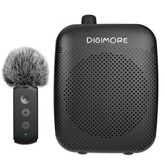 DIGIMORE 10W Voice Amplifier for Teachers w/Wired Headset Mic | 12Hrs Battery | BT 5.4 | in-Built Noise Reduction | Speaker for Tour Guides, Yoga, Announcements, Schools & Colleges (D-1200)