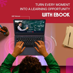 Neopticon EBook 11.6" HD Laptop | Best Student & Office Work Laptop | Celeron N4020 | 4GB DDR4 | 128GB eMMC + M.2 SSD Expandable Slot | Win 11 Home |31Wh Battery | UHD Graphics 600 | Black