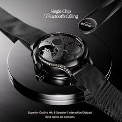 boAt Enigma Gem Women's Luxury Smart Watch w/ 1.19” (3.02cm) AMOLED Display, Emergency SOS Live Location Sharing, Female Wellness, Watch Face Studio, BT Calling, Watch for Woman (Rose Gold)