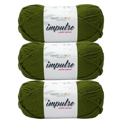 WOAFASHIONS - World of Arts Impulse Hand Knitting & Crochet Yarn, Premium Acrylic, 4 : Medium (Anchor Grey) (100gms / 3.5oz / 200mtr / 218yds)