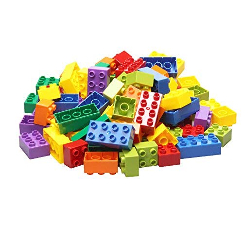 Syga 100 Pcs Toy Building Bricks Educational Game Blocks Kit for Age 3+ Children (Transparent Bag)