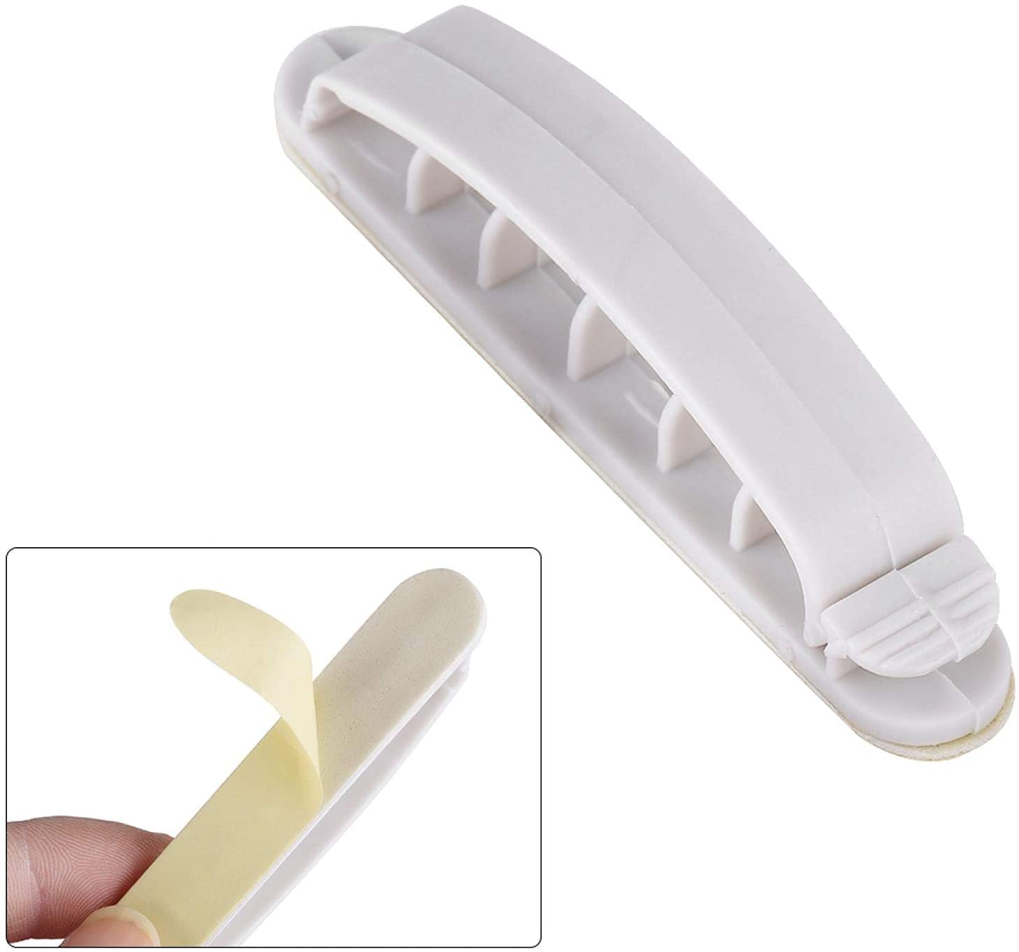 Syga Set of 10 Cable Management Clips Adhesive Wire Clips Wall Multi-Pack Cable Tie Holder