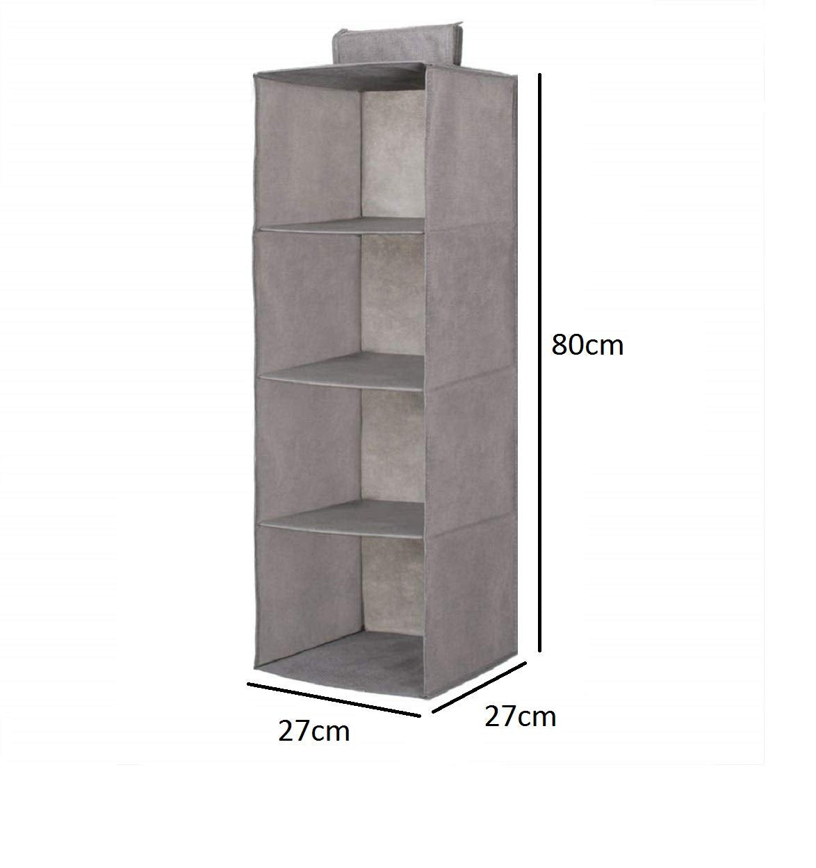 SYGA 3 Layer Hanging Storage Box Wardrobe Room Storage Clothing Sweaters Shoes Accessories Storage(Cream)