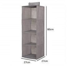 SYGA 3 Layer Hanging Storage Box Wardrobe Room Storage Clothing Sweaters Shoes Accessories Storage(Cream)