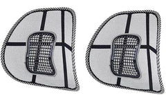 MONARCHIE Mesh Ventilation Nylon Back Rest with Lumbar Support Mesh Cushion Pad, Universal Back Lumbar Support Chairs for Office Chair, Home, Car, Seat to Relieve Pain (Pack of 2)