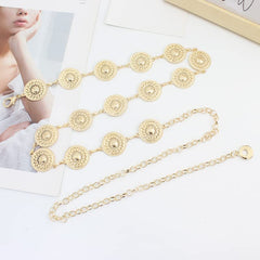 SYGA Adjustable Waist Chain For Women's Metal Chain With Dress Sweater Decorative Waist Chain(Gold)