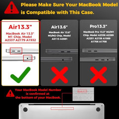 EooCoo Clear Case for Apple MacBook Air M1 13.3 inch Laptop Cover 2018-2021