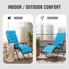 DADDY COOL Multipurpose Extra Long Rocking Chair Cushion for Outdoor and Indoor/Chair pad for Home & Office Chair Filling 18 x 50 Inch Pack of 1 Dark Green (Only Cushion)