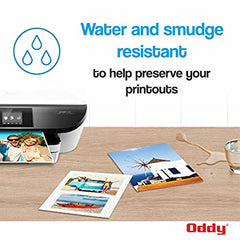 Oddy 180 GSM A4 Size Glossy Photo Paper – Water Proof, Instant Drying, Pack of 50 Sheets, Compatible with Inkjet Printer