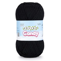 Ganga Acrowools Cotton Candy Yarn – Soft Premium Cotton Blend Wool for Knitting & Crochet | Lightweight, Smooth Texture, Pastel Shades, 100gm Ball (CCY006 -White)