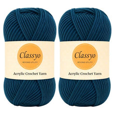 Classyo Acrylic Yarn for Crocheting (100gms x 1 Ball, 4ply) | Soft Wool Crochet Thread | Acrylic Hand Knitting Yarn | Wool for Crochet | For Sweater, Scarf, Hat, Baby Clothes, Purse, Gift Bags and DIY Crafts (Butter, Pack of 1)
