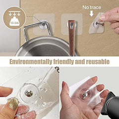 JIALTO Adhesive Hooks, Heavy Duty 5 kg Wall Hooks, Nail-Free Reusable Stainless Steel Sticky Hangers for Multipurpose Kitchen, Bathroom & Home (10 Pcs)