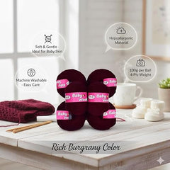 M.G ENTERPRISE MG Baby MelonKnitting Wool 200 Wool Thread for Crochet & DIY Craft Projects