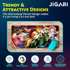 JIGARI Extended Anime Large Mouse Pad (11 x 23 Inch) | Gaming Mousepad for Laptop, Desktop & Keyboard | Smooth Surface | Anti-Slip Rubber Base (Zoro - Sword Master - One Piece (P08))