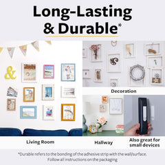 Command Small pack of 4 Pairs Picture Hanging Foam Strips, White,Form