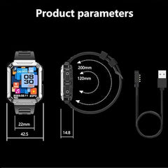 WatchOut WearPods Smartwatch with Wireless Earbuds, GPS Fitness Tracker, Music Storage, Heart Rate, Always-on HD Display, Best Headphones & Smart Watch in one Gift (Orange Army)