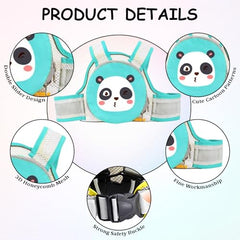 MOMISY Kids Safety Belt for Two Wheeler, Adjustable Bike Scooty Belt with Storage Bag, 2-9 Years (Rama)