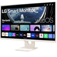 LG 27U511SA 68.58 cm (27 Inch) Full HD (1920x1080) IPS Smart Monitor with webOS, 100Hz, Wi-Fi, Bluetooth, Miracast, AirPlay2, Speakers, HDMI, USB-A, Slim Stand, 3-Side Virtually Borderless, (White)