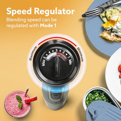 AGARO Grand 1000 Watts Hand Blender With Chopper, Jar & Whisker, 2 Variable Speed Modes & Speed Regulator, Stainless Steel Blades(Black)